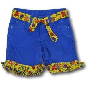 Unique Girly Girls Blue Cut-Off Jeans with Bug & Butterfly Accents – Size 12S  B